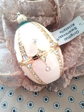 Perlen Ei Schmuck Dose Gold