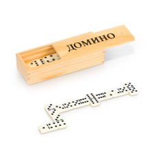 Domino Brettspiel Dominosteine Spiel im Holzbox Домино