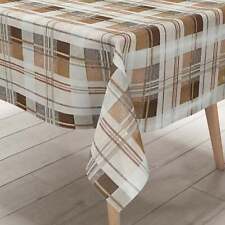 KEVKUS Wachstuch Tischdecke 01535-03 Karo kariert braun beige eckig rund oval