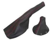 Schaltsack Handbremsabdeckung Fur Audi TT 8N 1998-2006 Leder Naht Rot