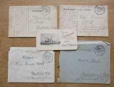 4 Belege  Marineschiffspost