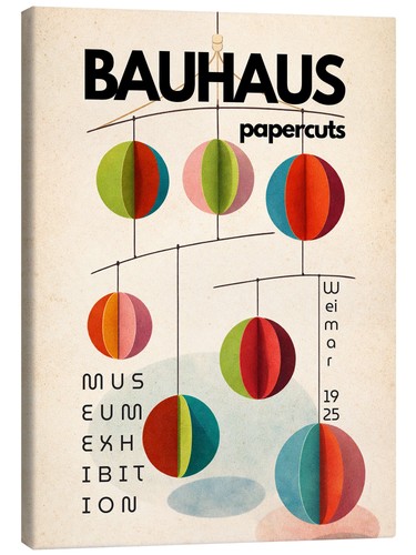 Leinwandbild bauhaus papercuts - leinwandbild,