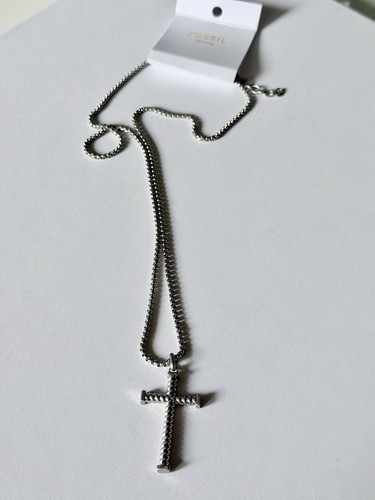 Fossil cross pendant necklace - pendant,