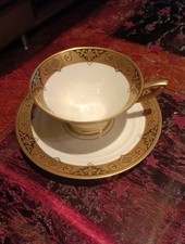 1931-1935 Gräf Krippner Sammeltasse  Gold Schwarz Art Déco Deco Set