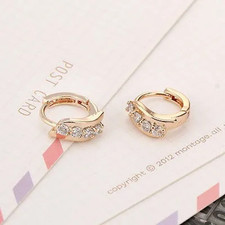 Earrings 18k gold plated hoop - earrings,
