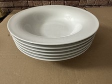 6 tolle Pasta Service Suppenteller Arzberg aus Porzellan, weiß 25cmD Tiefeteller