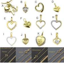 Herz Anhänger Kette Gold 333