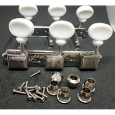 Mechaniken Vintage Stil KLUSON 3+3 Auf Platte, Schaltflächen Kunstoff Oval