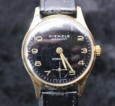 Vintage Herren Armbanduhr Kienzle Markant Antimagnetic vergoldet Edelstahlboden