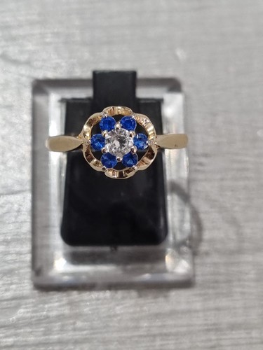 Cluster ring gelbgold - 9, kt