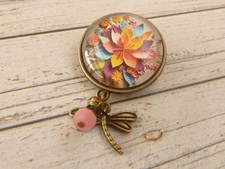 Florale brosche mit - mit, 3d