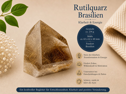 Rutilquarz spitze brasilien - rutilquarz,