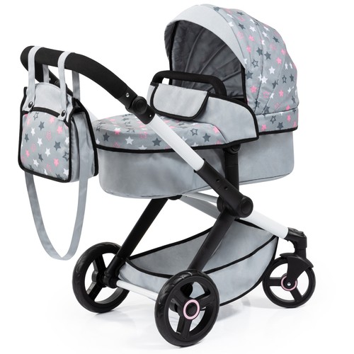Kombi puppenwagen xeo grau - grau, mit