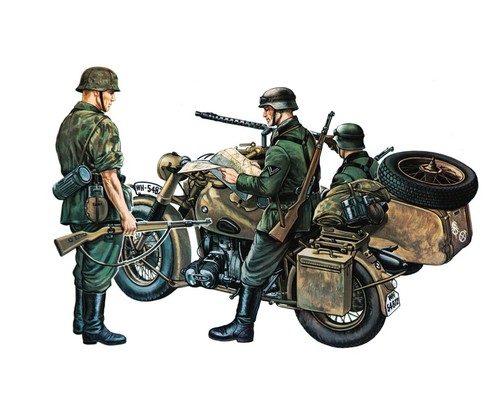 Italeri bmw r75 motorrad - 1:35,