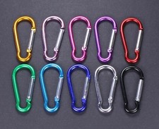 1 Karabinerhaken Auminium Haken Alu Schnapphaken 50mm Farbauswahl