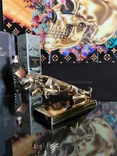 Skulptur in Anlehnung an die Jaguar Kühlerfigur, Leaper, goldf.,Länge 31 cm, TOP