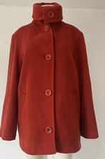 Fuchs & Schmitt Jacke Kurz Mantel Wolle Größe 38 Orange Rot