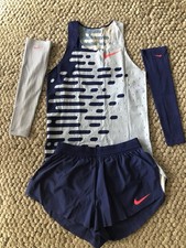 Nike Pro Elite Singlet 2023 Size S Blue Track & Field + Half Tight Size M, Set