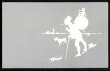 Präge-AK Mann mit Trommel auf