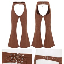 Herren Cowboy Western Mottoparty Wildleder Halloween Cospaly Kostüm Hose 