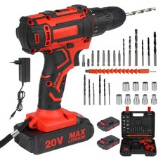 24V Akkuschrauber Set mit 42Nm Drehmoment 2-Gang LED 25 Bits für Heimwer