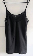 Shein Spagettiträger Top Gothic schwarz Business transparent Zara H&M Spitze XL