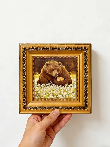 Gänseblümchenfeld braunbär - gänseblümchenfeld,