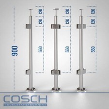 Edelstahl Geländer Glashalter