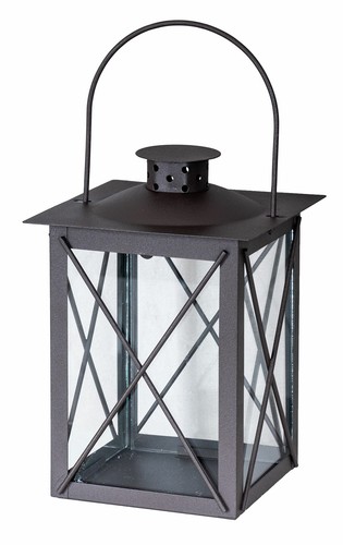 Laterne h20cm braun - braun, metall