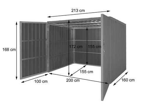 Fahrradgarage 172x213x160cm