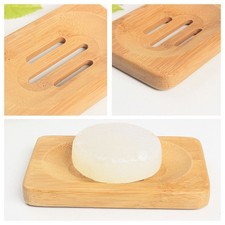 2X Seifenschale Seifenablage Bambus Seifenhalter Bär Küche Bad Dusche Halterung