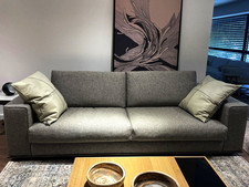 Minotti Sofa Modell Hamilton in Stoff, grau, Top Zustand!