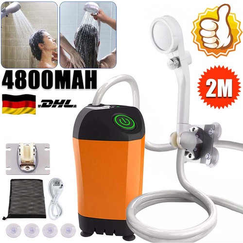Tragbare campingdusche 4800mah - campingdusche,