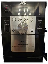 JVC CA-UXG120 Micro Stereoanlage Schwarz CD Kassette Radio RDS MP3