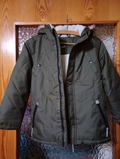 Wintersjacke  Gr. 122 grün für Jungen Kapuze innen Fell