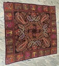 Medici Seiden Tuch - Braun töne 135 x 135 Paisley indie Boha