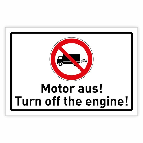 Lkw motor aus turn - /, off