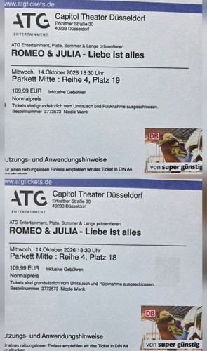 Tickets romeo - -, &