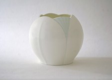 Vase Porzellan Villeroy & Boch Mettlach Arco Delta weiss und mint