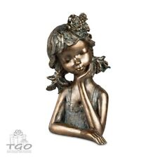 Formano Büste Mädchen bronzefarben aus Kunststein gefertigt-737786