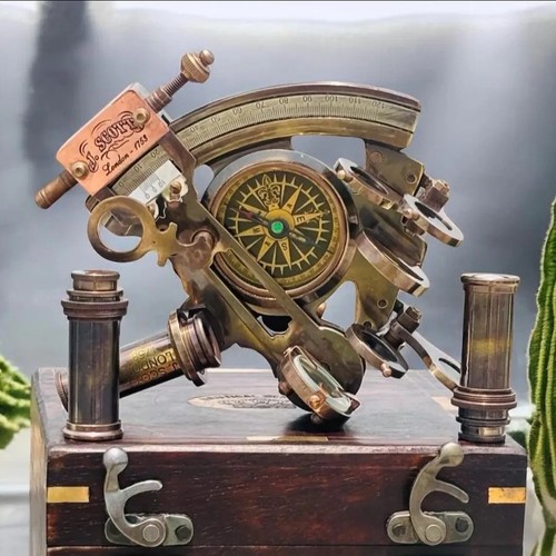 Messing sextant kompass - sextant,
