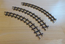 Egger-Bahn H0e - 3 Stück gebogene Gleise 3101 - R 140 - 60º - breite Schwellen