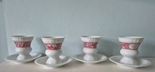 Vintage Heinrich Rudesheimer Asbach Kaffeetassen und Untertassen x 4