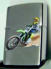 Original ZIPPO Feuerzeug Dirt Bike Racer Design 60003846 Motorrad  Neu & OVP
