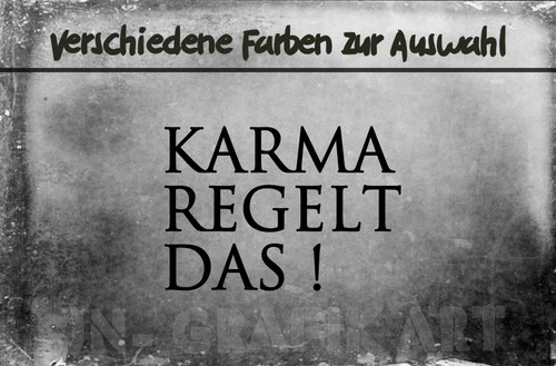 Aufkleber karma regelt das - regelt,