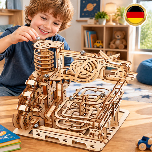 Kugelbahn holzpuzzle - kugelbahn,