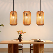 Pendelleuchte 3-flammig Rattan