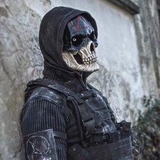 Horror skelett latex maske - skelett,