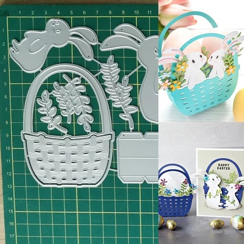 Osterhase blumen korb - blumen, stencil