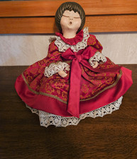 Thun Puppe im Brokat Kleid, Arme beweglich , Thun Bozen - Höhe 39 cm